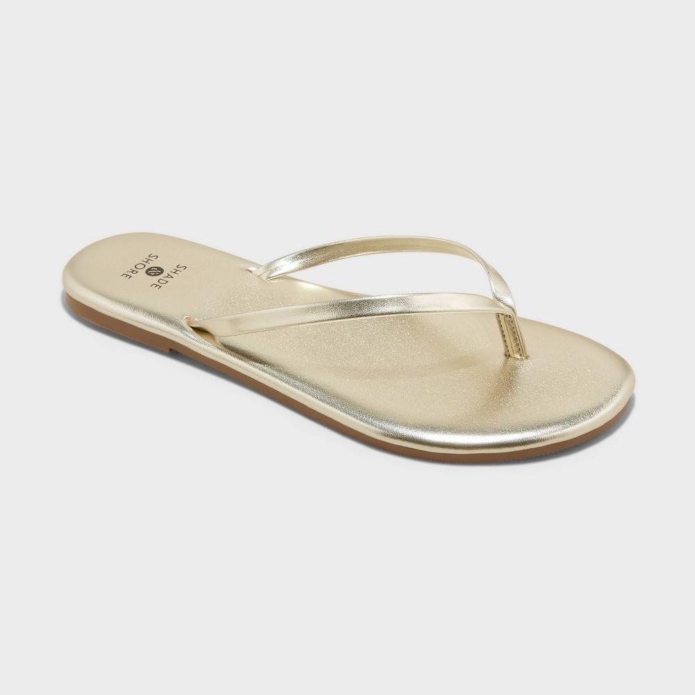 Womens Cali Flip Flop Sandals - Shade & Shore Gold 9 Product Image