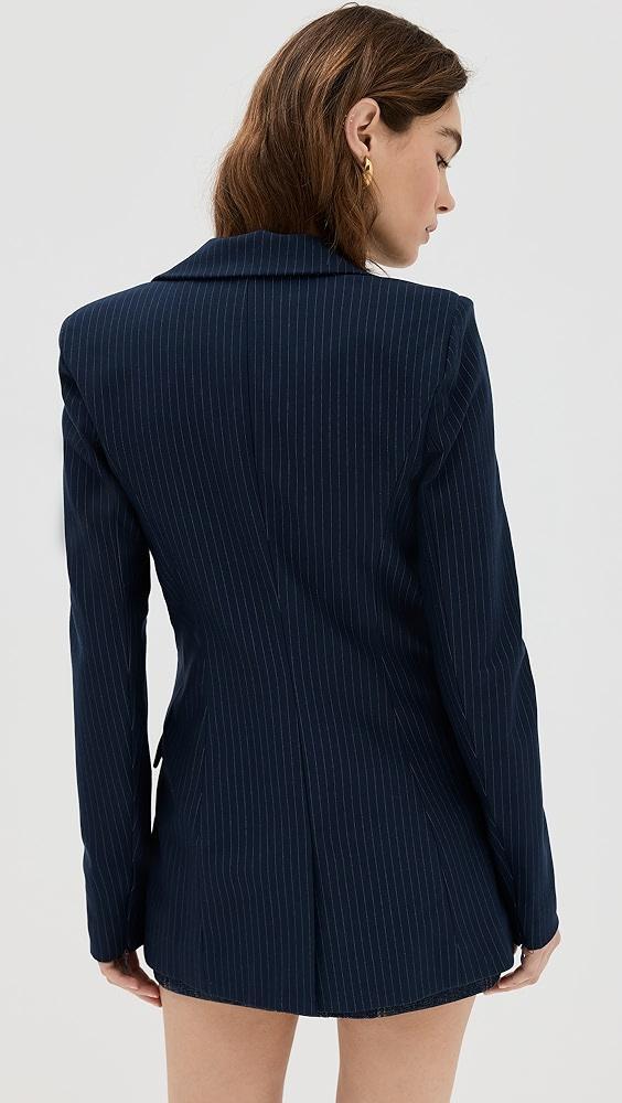 Good American Stripe Ponte Scultped Blazer | Shopbop Product Image