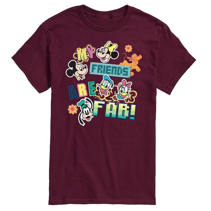 Big & Tall Disney Friends Are Fab Tee, Mens Black Product Image