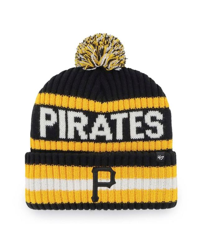 Mens Black Pittsburgh Pirates Bering Cuffed Knit Hat with Pom Product Image