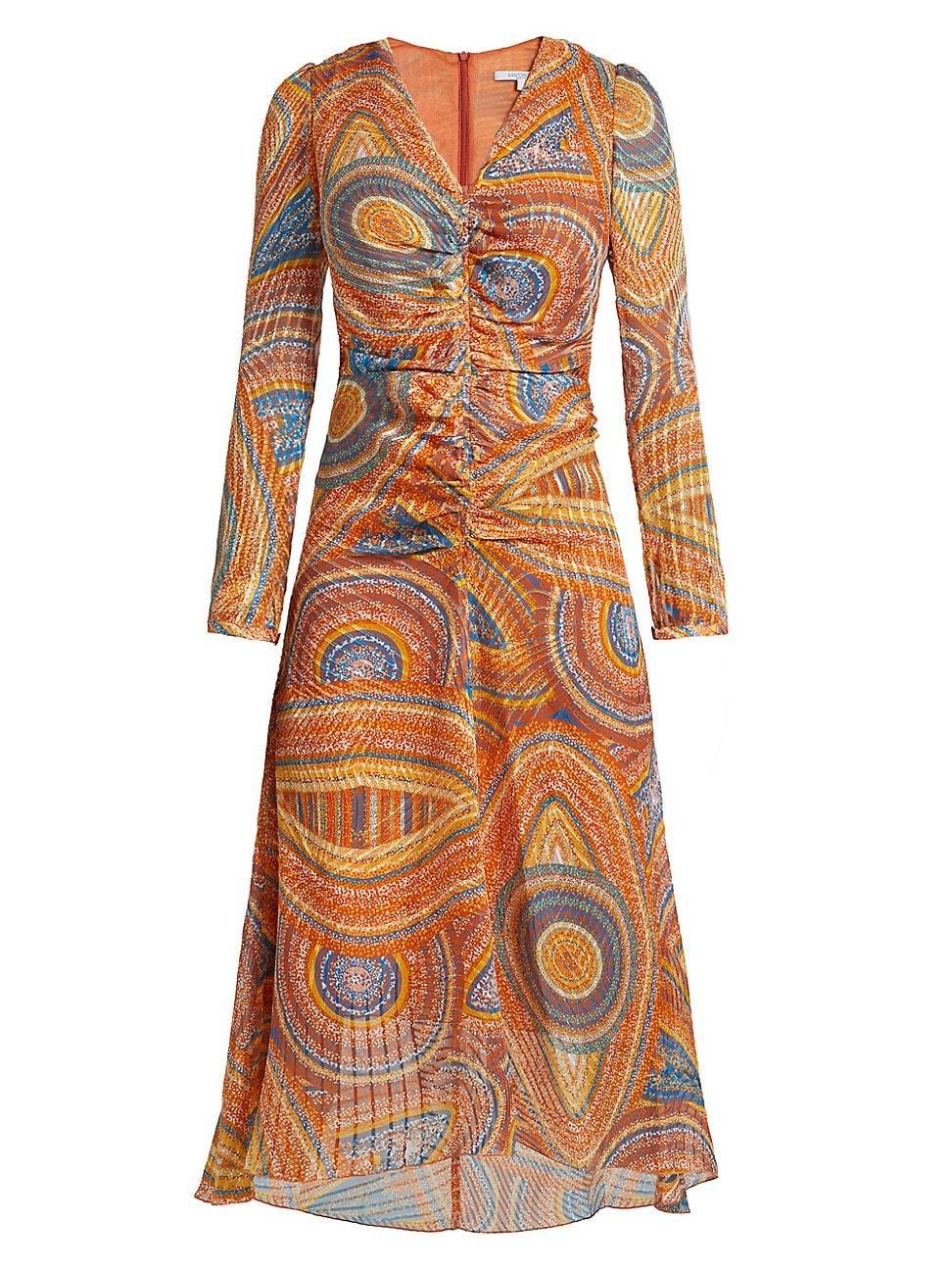 Womens Jenny Printed Silk-Blend Dress Product Image