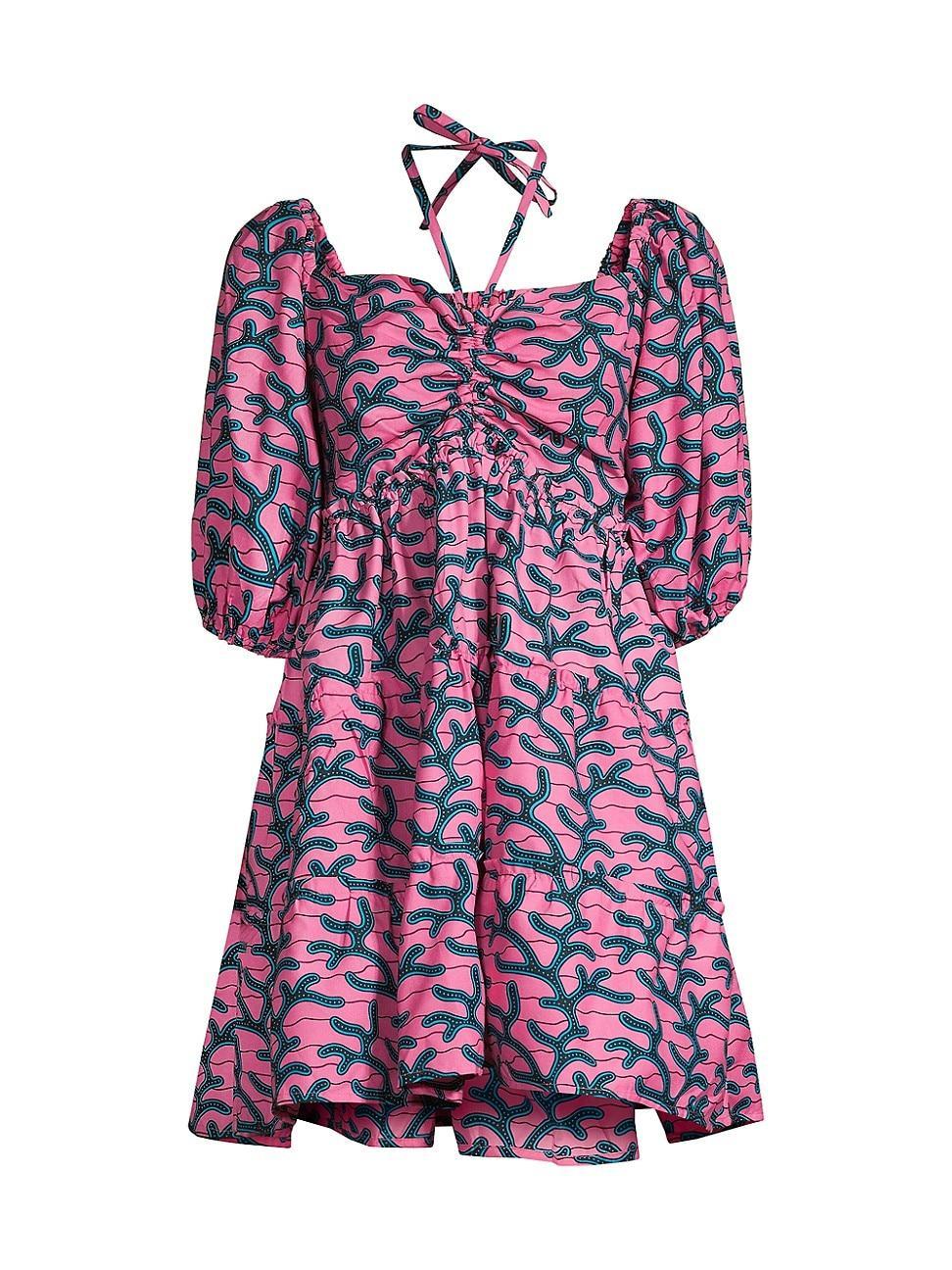 Womens Ara Cotton Puff-Sleeve Minidress Product Image