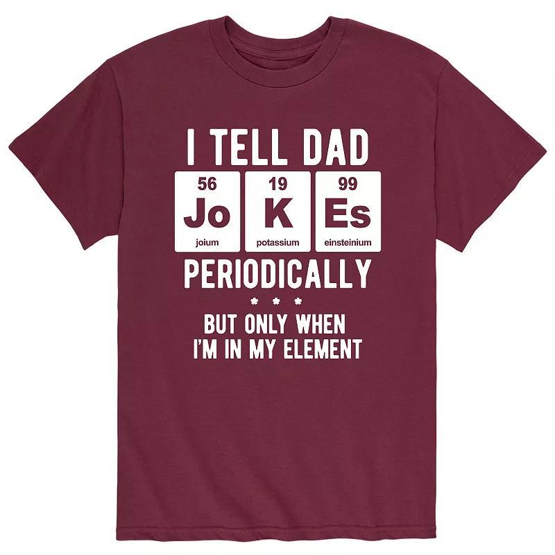 Mens Dad Jokes Periodically Tee Blue Product Image