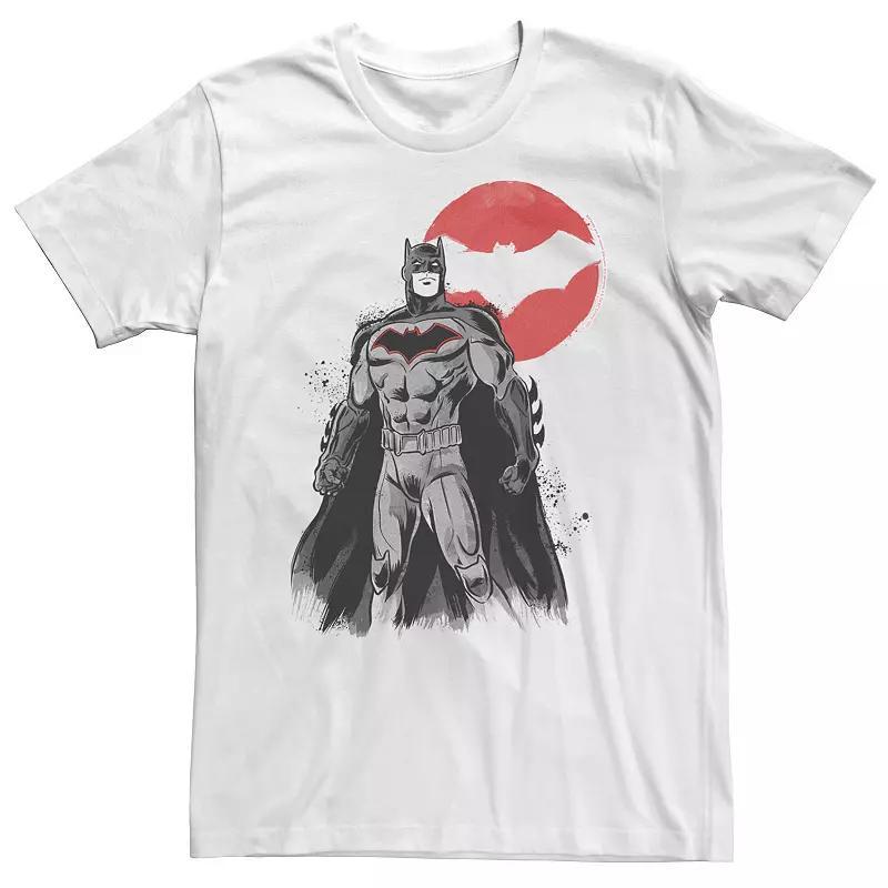 DC Comics Big & Tall DC Comics Batman Sun Logo Tee, Men's, Size: 4XL, White - Size: 4XL Product Image