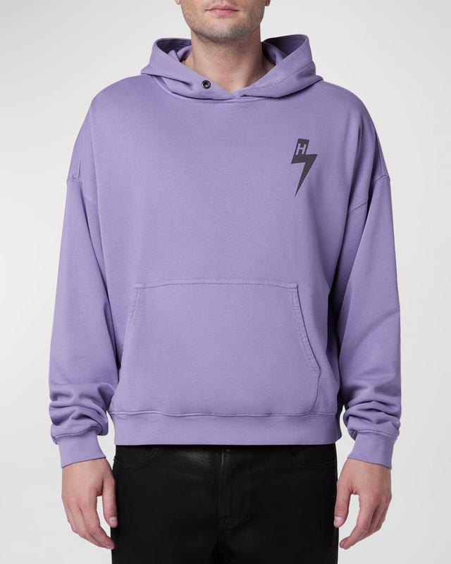 Mens Lightning Bolt Crop Hoodie Product Image