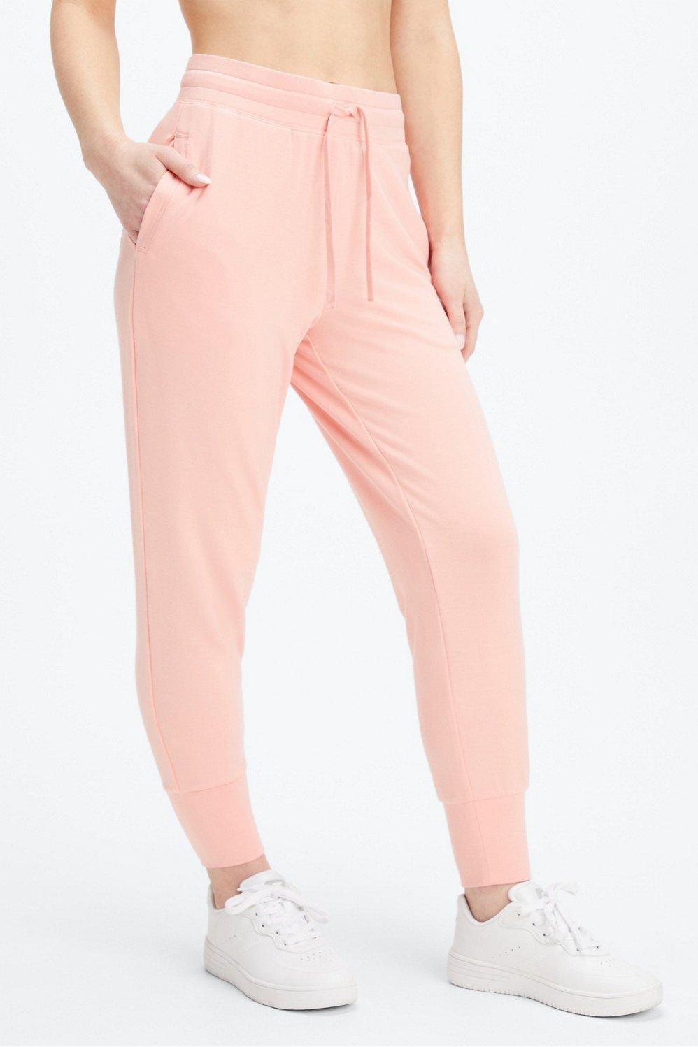 Fabletics Luxe Terry Jogger Womens pink Size XXL Product Image