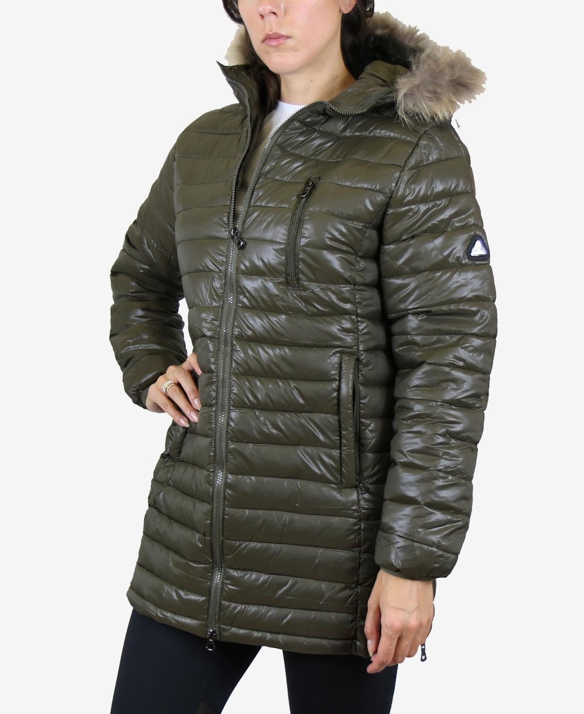 Galaxy By Harvic Womens Quilted Long Puffer Coat Product Image