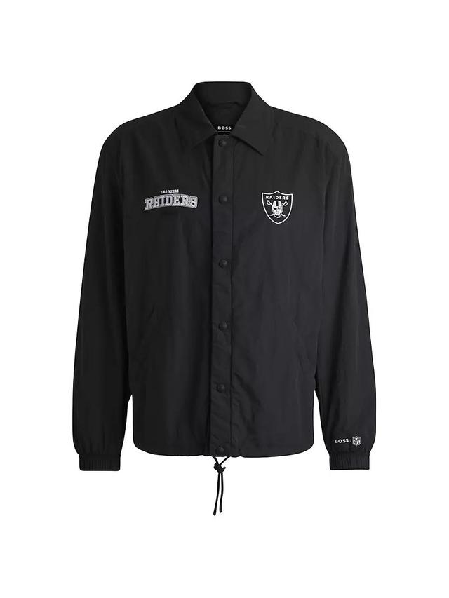 Mens BOSS x NFL Water-Repellent Jacket with Embroidered Branding Product Image