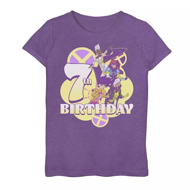 Girls 7-16 Marvel X-Women 7th Birthday Graphic Tee, Girls Purple Grey Product Image