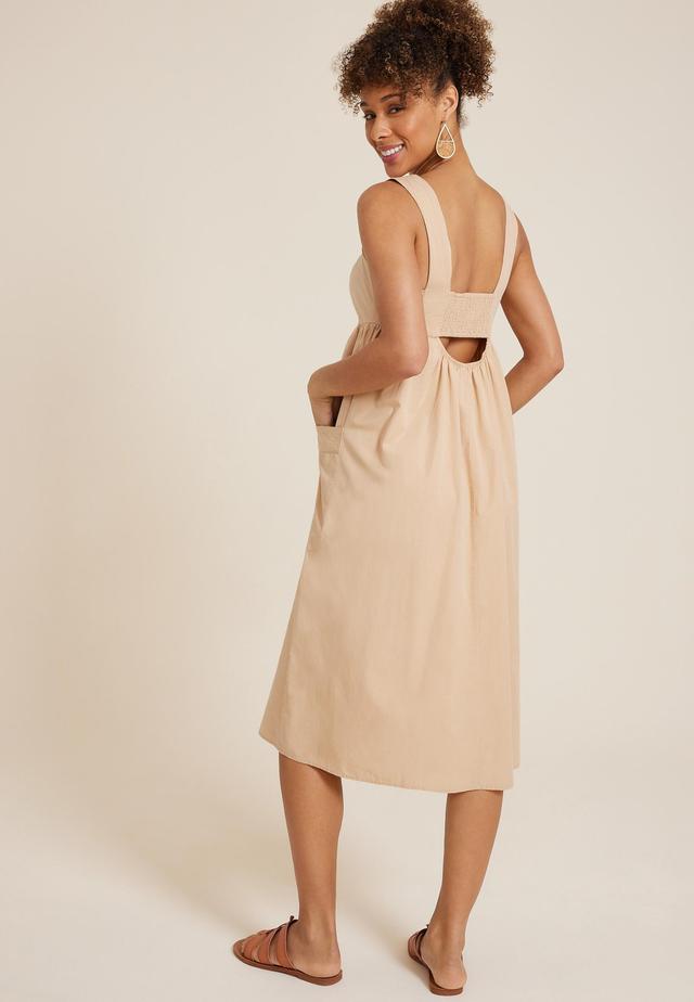 Sleeveless Poplin Midi Dress Product Image