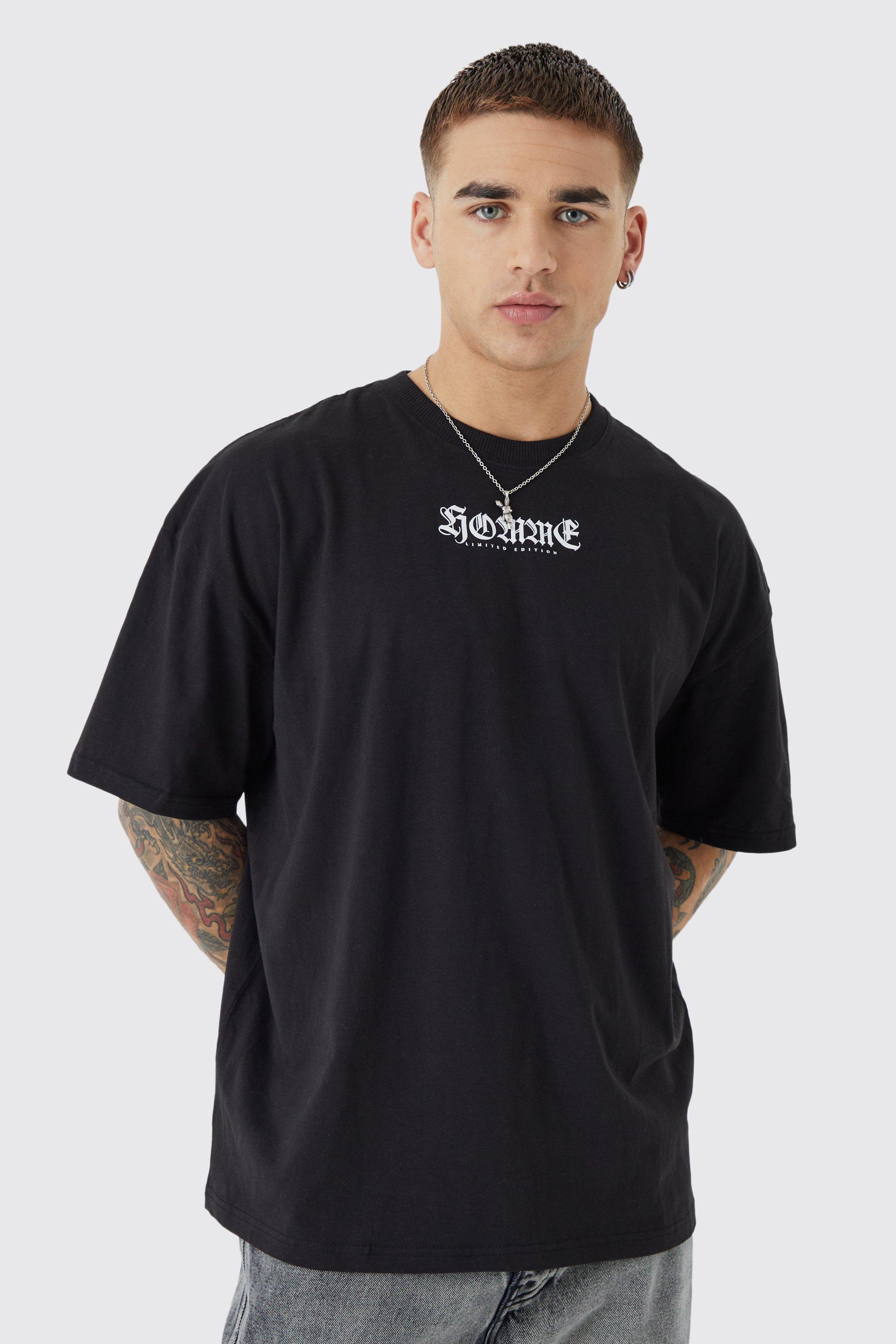 Oversized Homme Graphic T-shirt | boohooMAN USA Product Image