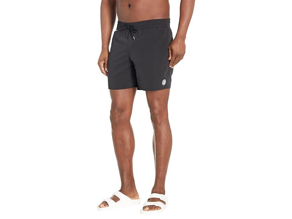 Volcom Lido Solid 16 Trunks (Black 1) Men's Swimwear Product Image