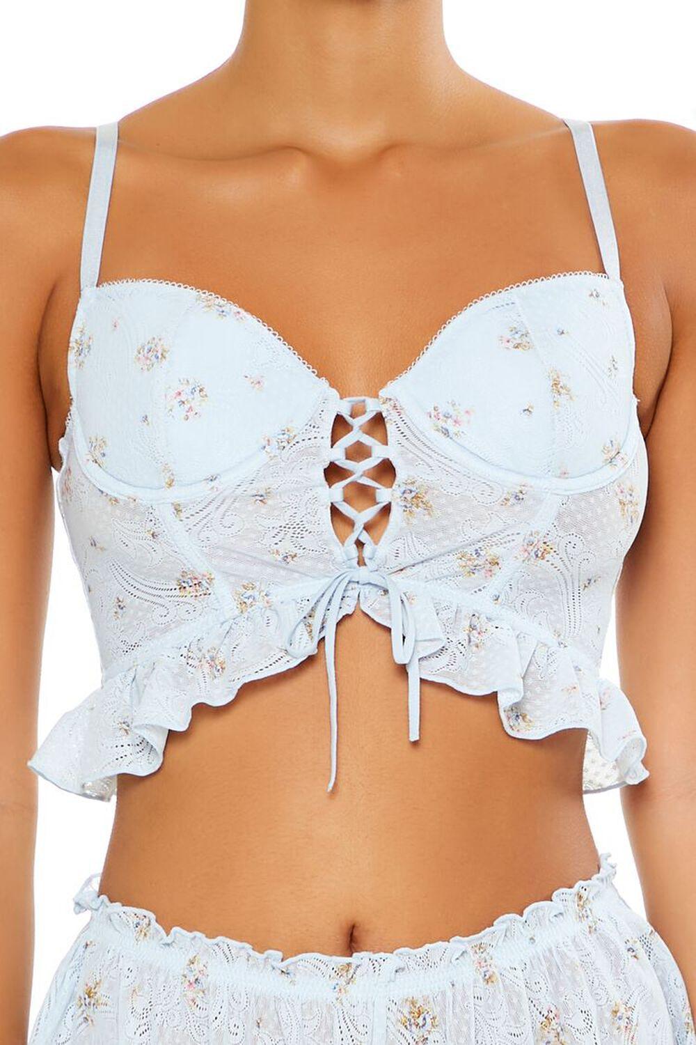 Floral Flounce Lingerie Corset Cami | Forever 21 Product Image