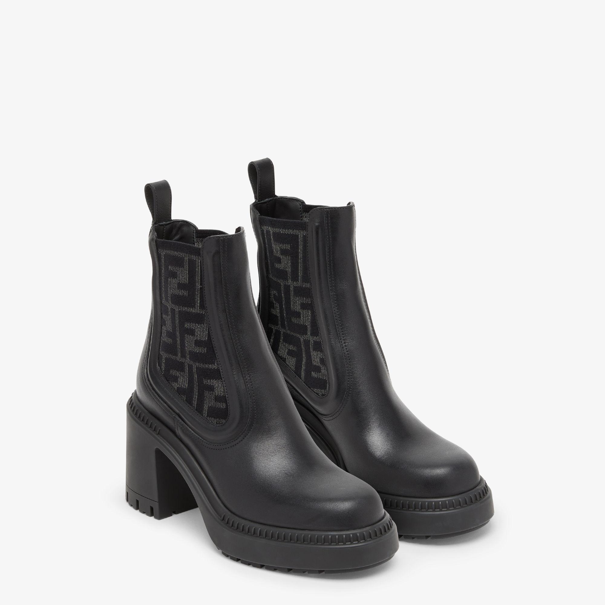 DominoBlack leather biker boots Product Image