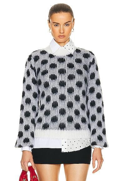 Marni Long Sleeve Sweater in Lily White - Grey. Size 42 (also in 40, 44). Product Image