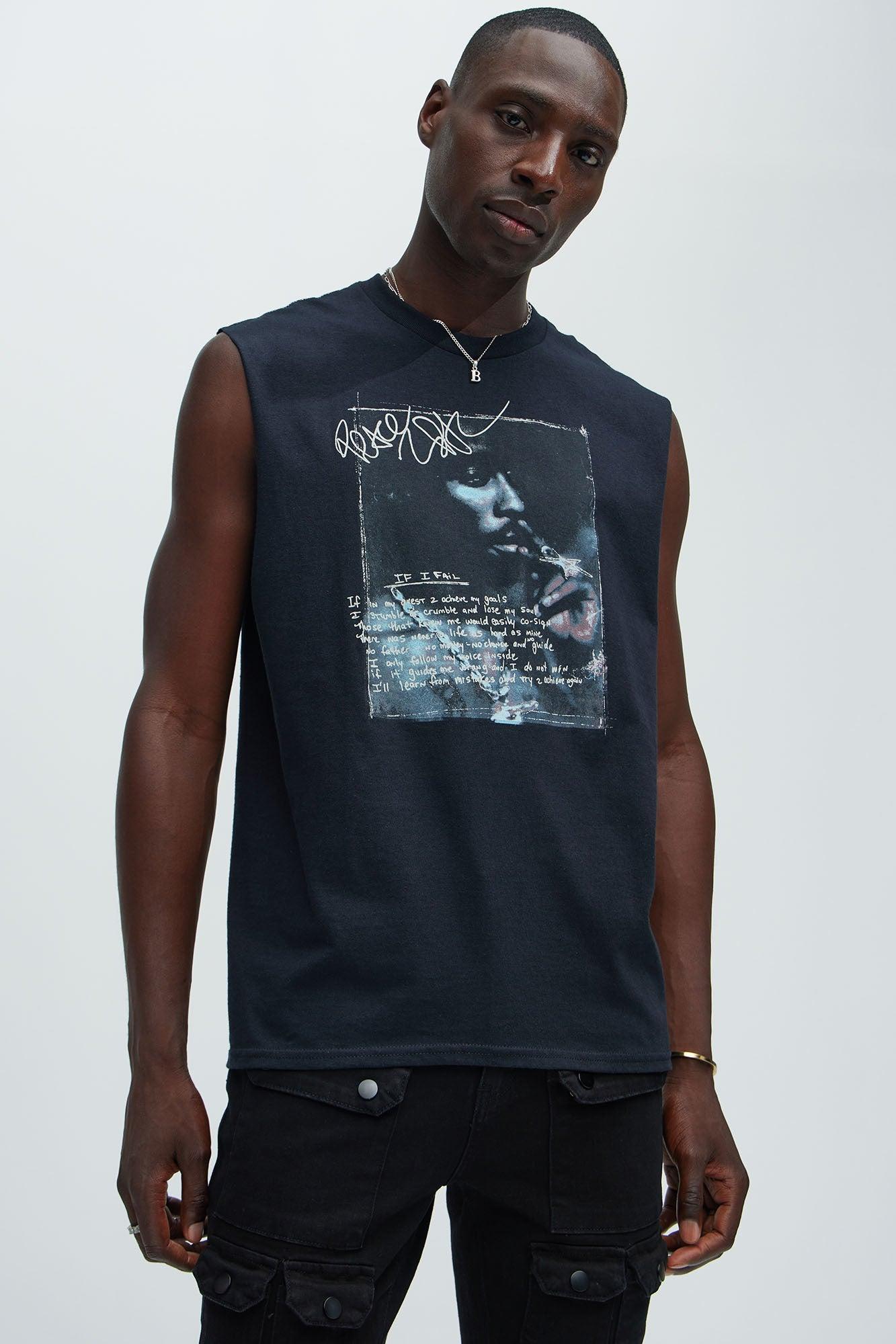 Tupac If I Fail Sleeveless Tee - Black Product Image