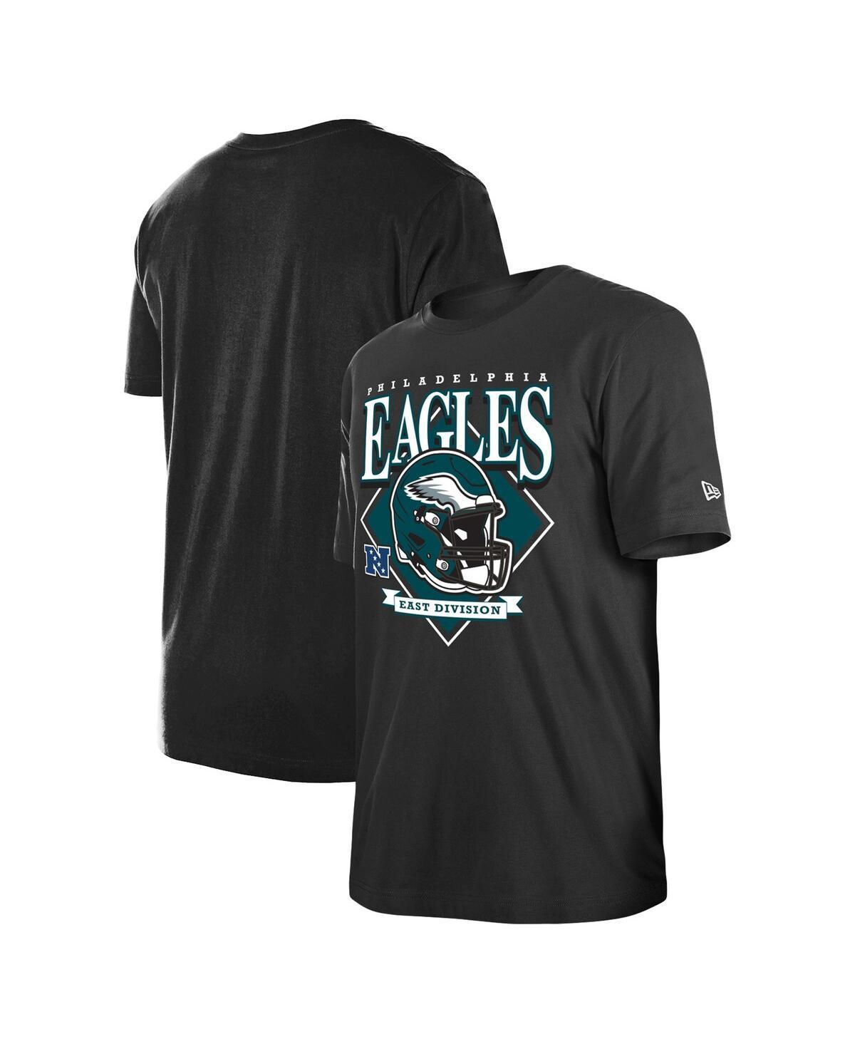 Mens New Era Black Philadelphia Eagles Team Logo T-shirt Product Image