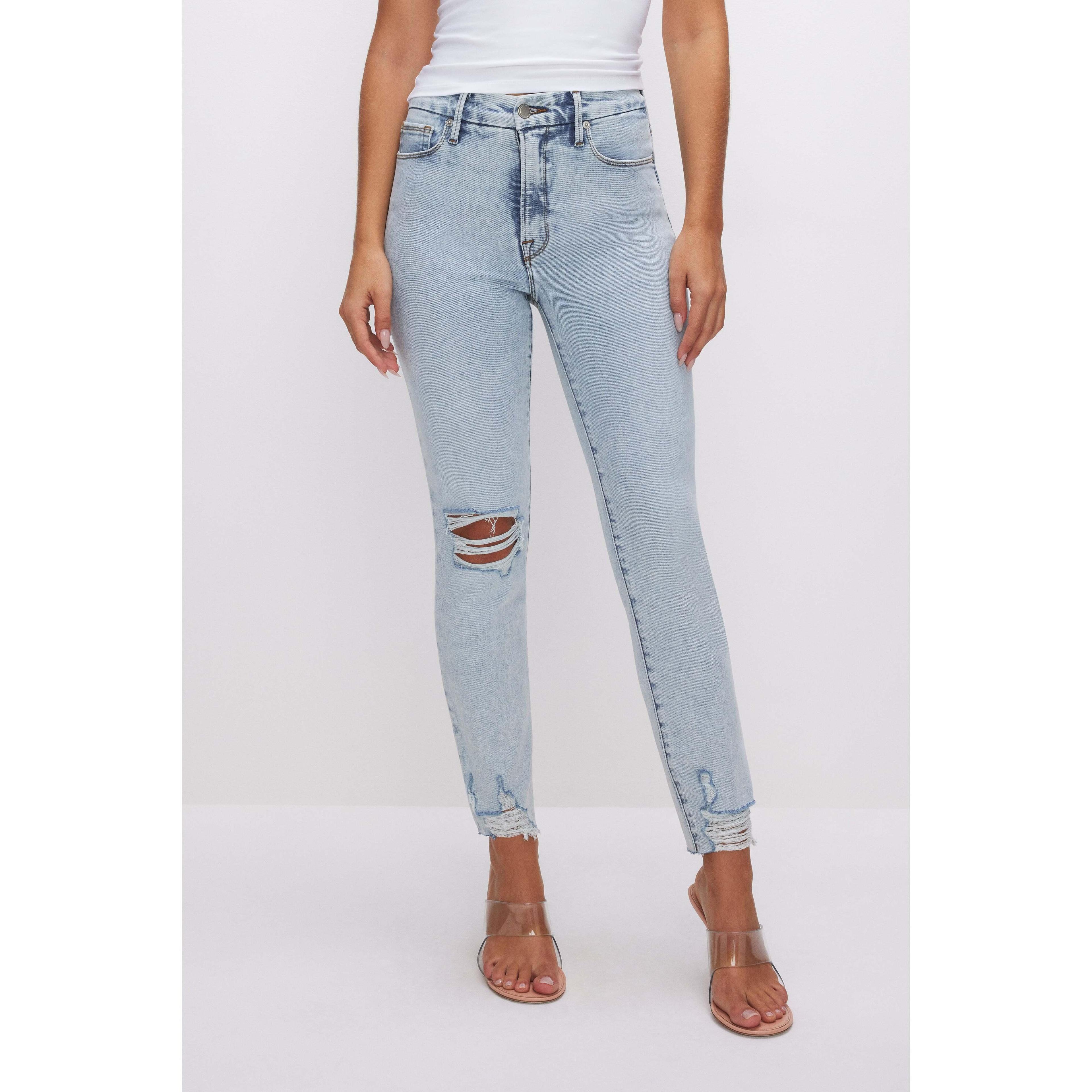 Womens Good Classic Slim Jeans | Blue, Size 30 Plus | Good American by Khlo Kardashian product image