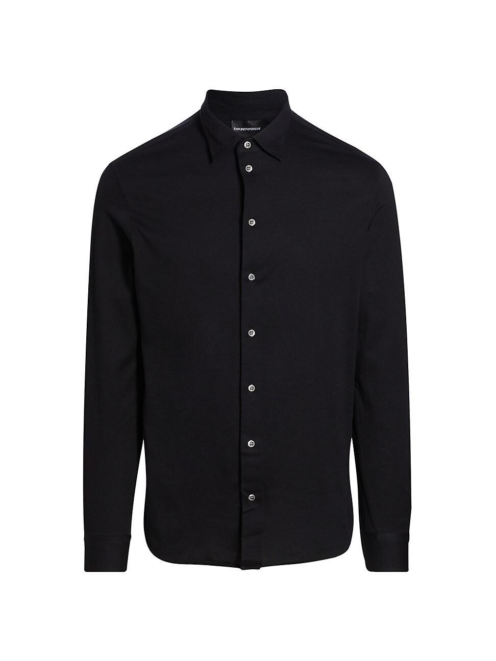 Mens Cotton Button-Front Shirt Product Image