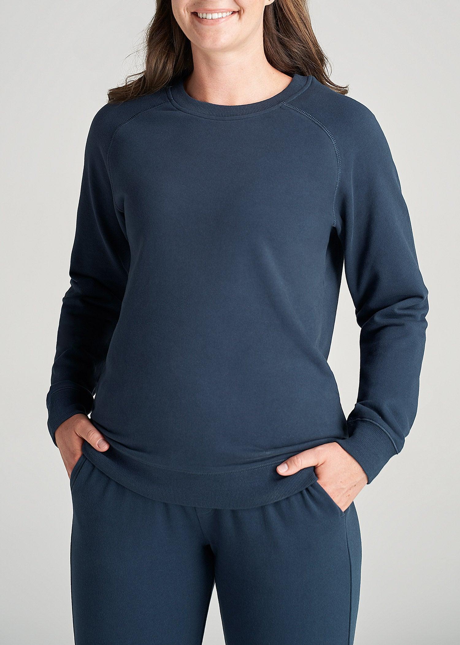 Wearever French Terry Women's Tall Crewneck Sweatshirt in Bright Navy product image