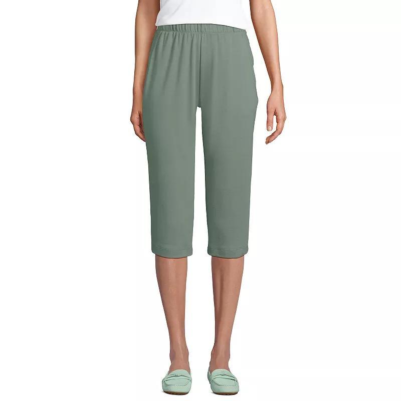 Womens Lands End Sport High Waist Pull-On Capri Pants Product Image