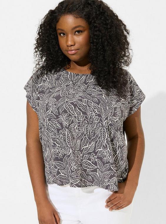 Island Silk Dolman Cross Back Crop Top Product Image