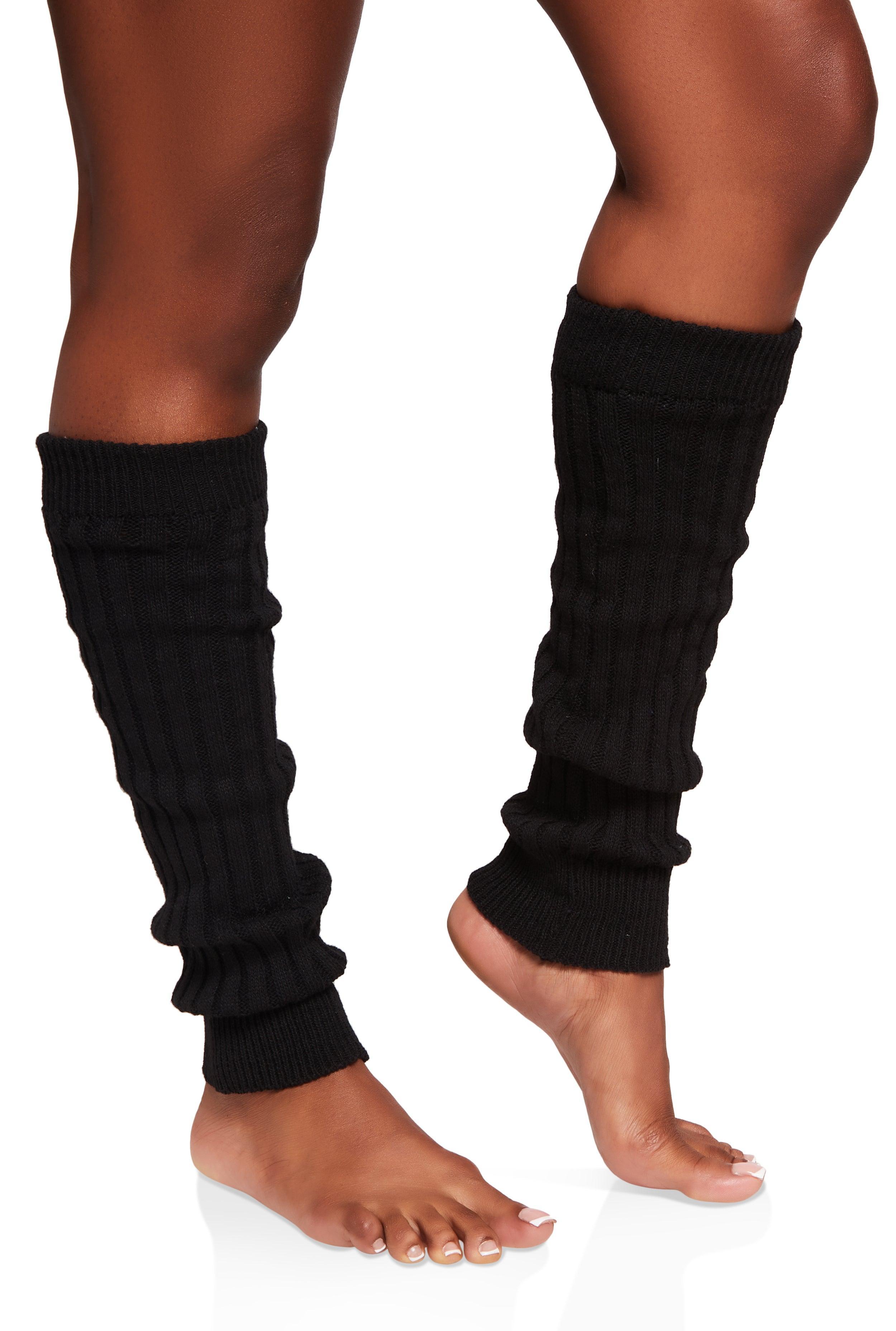 Womens Ribbed Knit Leg Warmers Product Image