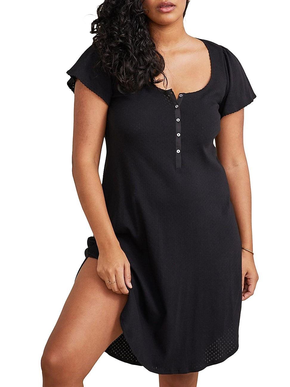 HATCH The Pointelle Organic Cotton Maternity/Nursing Nightgown Product Image