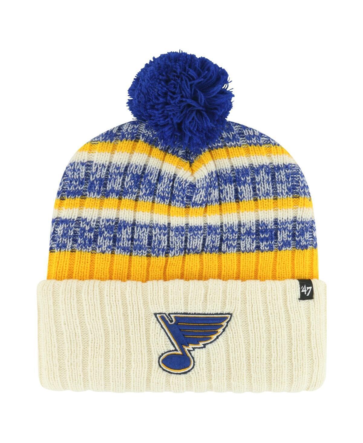 Mens 47 Cream St. Louis Blues Tavern Cuffed Knit Hat with Pom Product Image