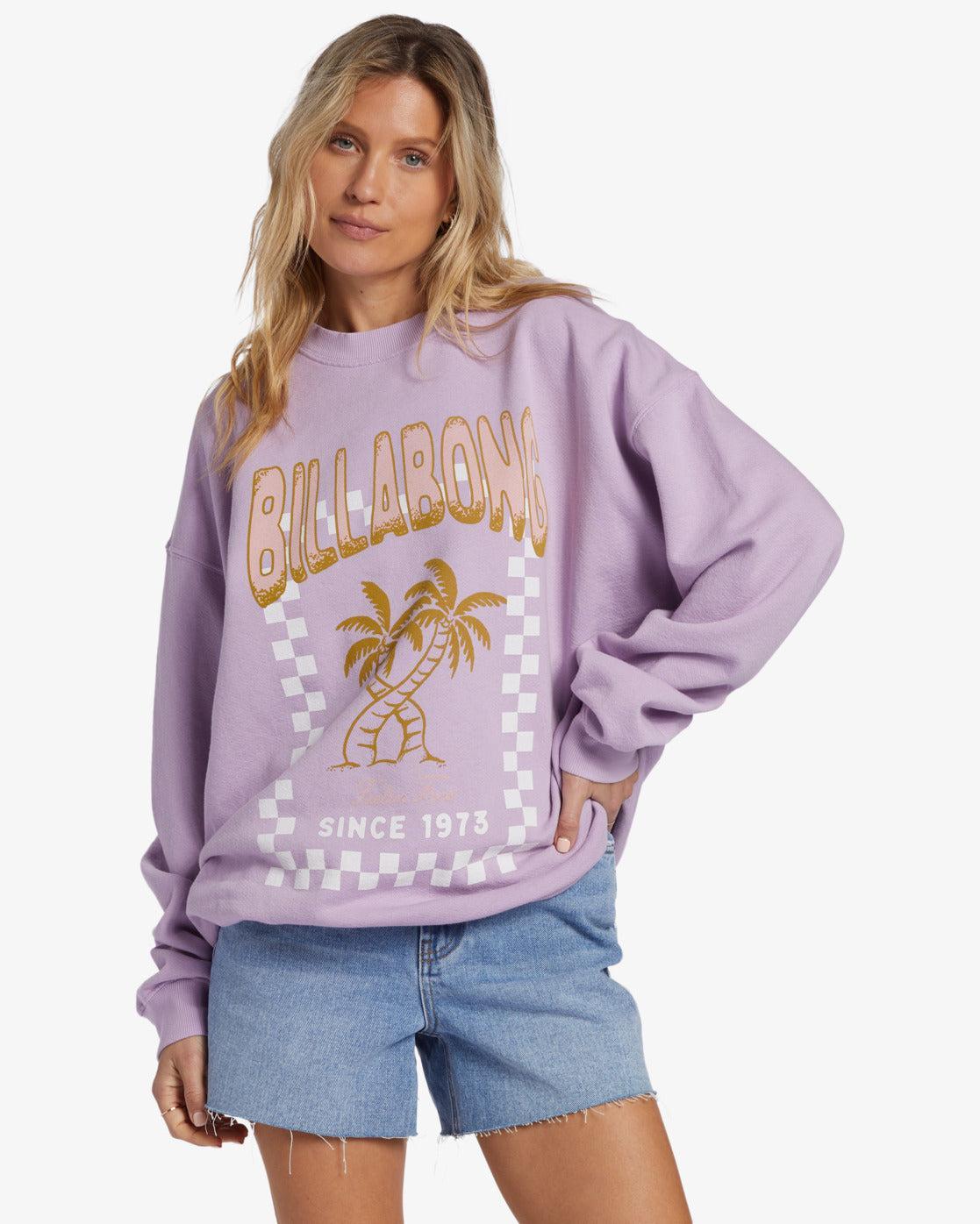 Ride In Oversized Crewneck Sweatshirt - Peaceful Lilac Female Product Image