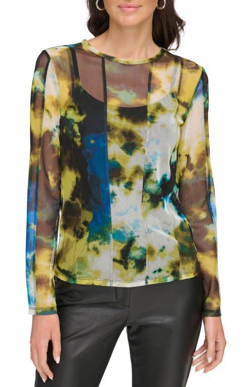 DKNY Tie Dye Mesh Top Product Image