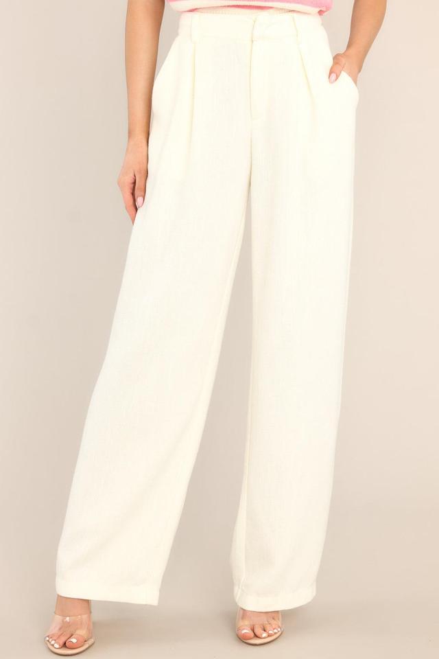 She's All That Ivory Wide Leg Pants Product Image