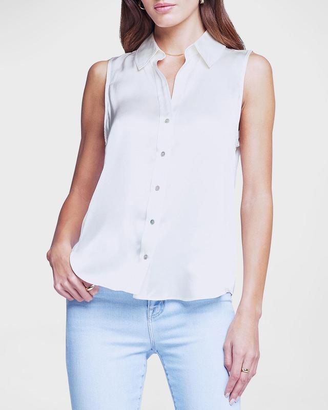 Womens Emmy Sleeveless Silk Blouse Product Image