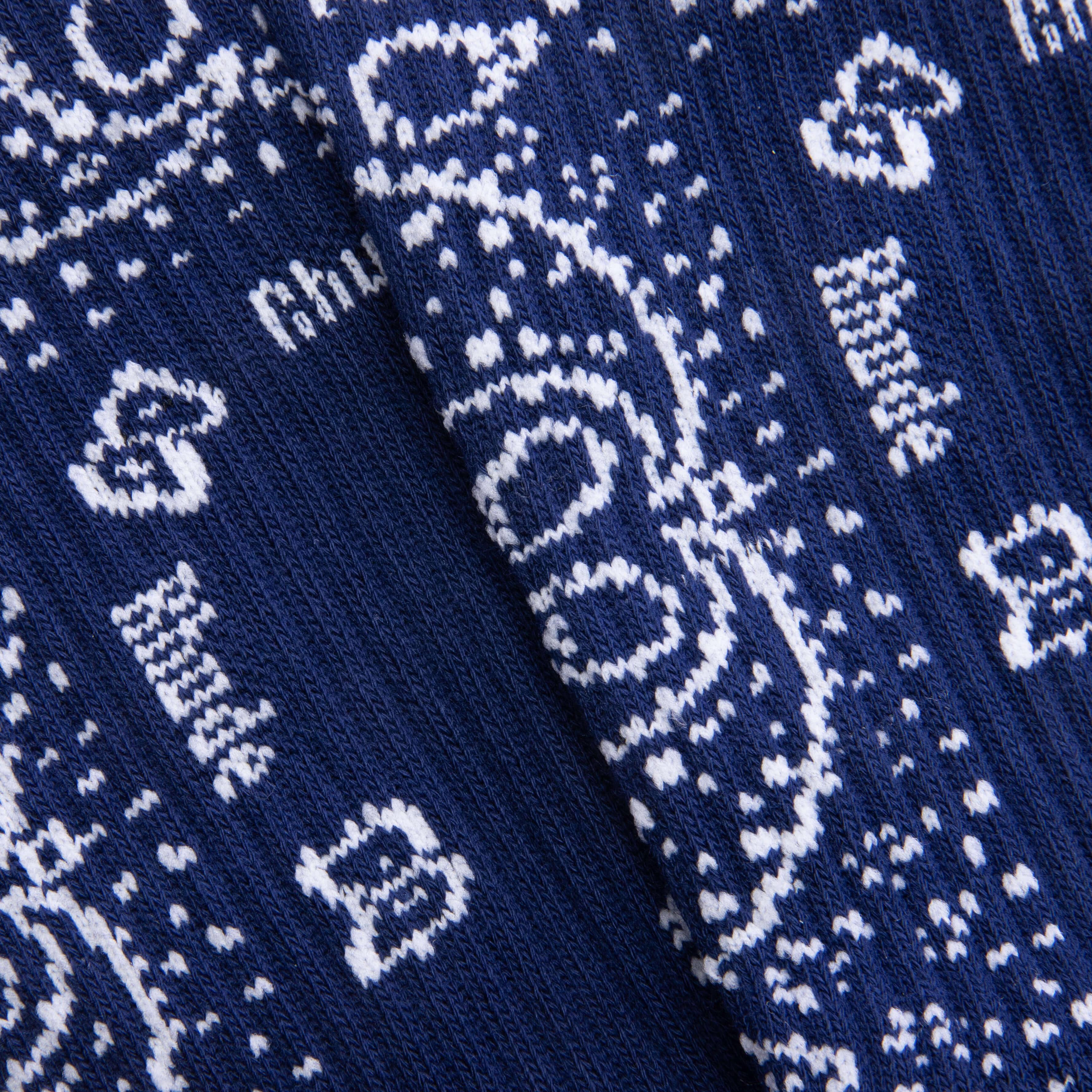 Bandana Jacquard Sock - Navy/White Male Product Image