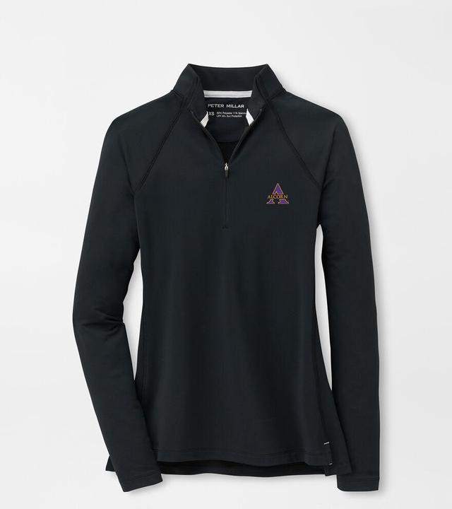 Peter Millar Alcorn State Womens Raglan-Sleeve Perth Layer | Color: Black | Size: M Product Image