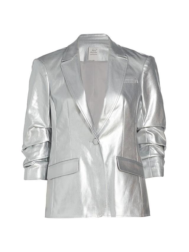 Womens Khloe Metallic Foiled Blazer Product Image