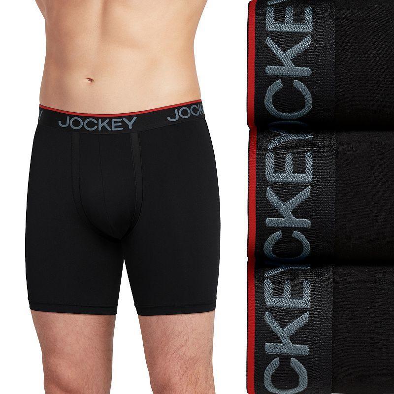 Mens Jockey 3-Pack Chafe Proof Pouch Cotton Stretch Boxer 5 Boxer Brief, Mens Product Image