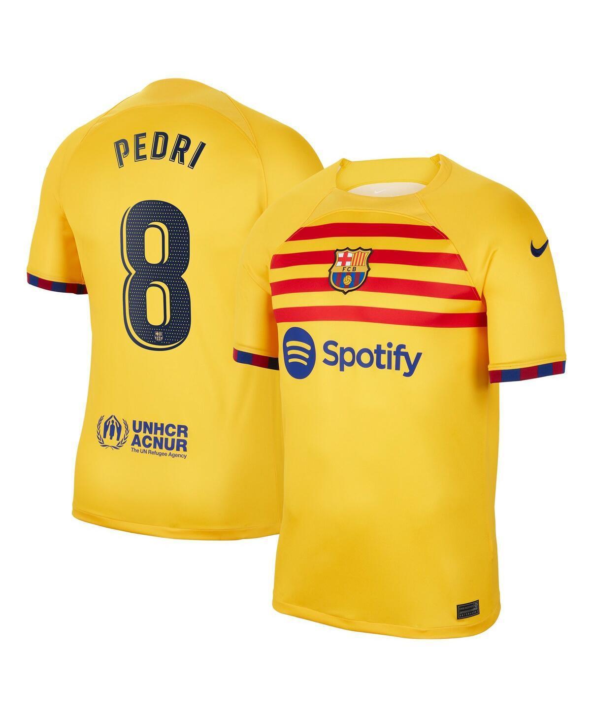 Mens Nike Pedri Yellow Barcelona 2022/23 Fourth Breathe Stadium Replica Player Jersey - Yellow Product Image