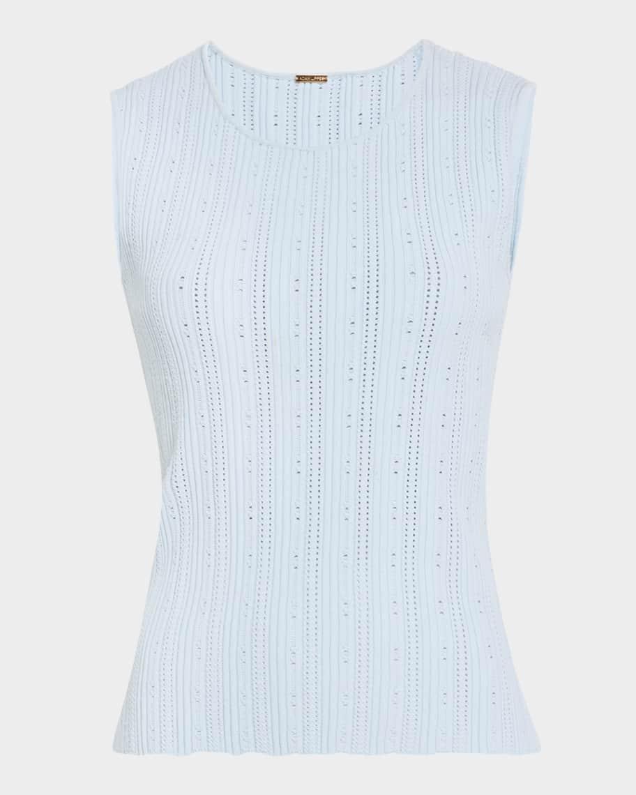 Pointelle Compact Jacquard Tank Top Product Image