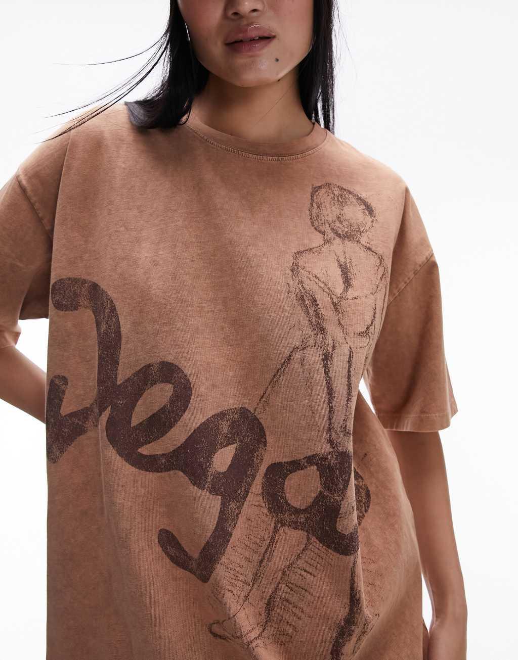 Topshop Art Museum graphic Degas oversized tee Product Image