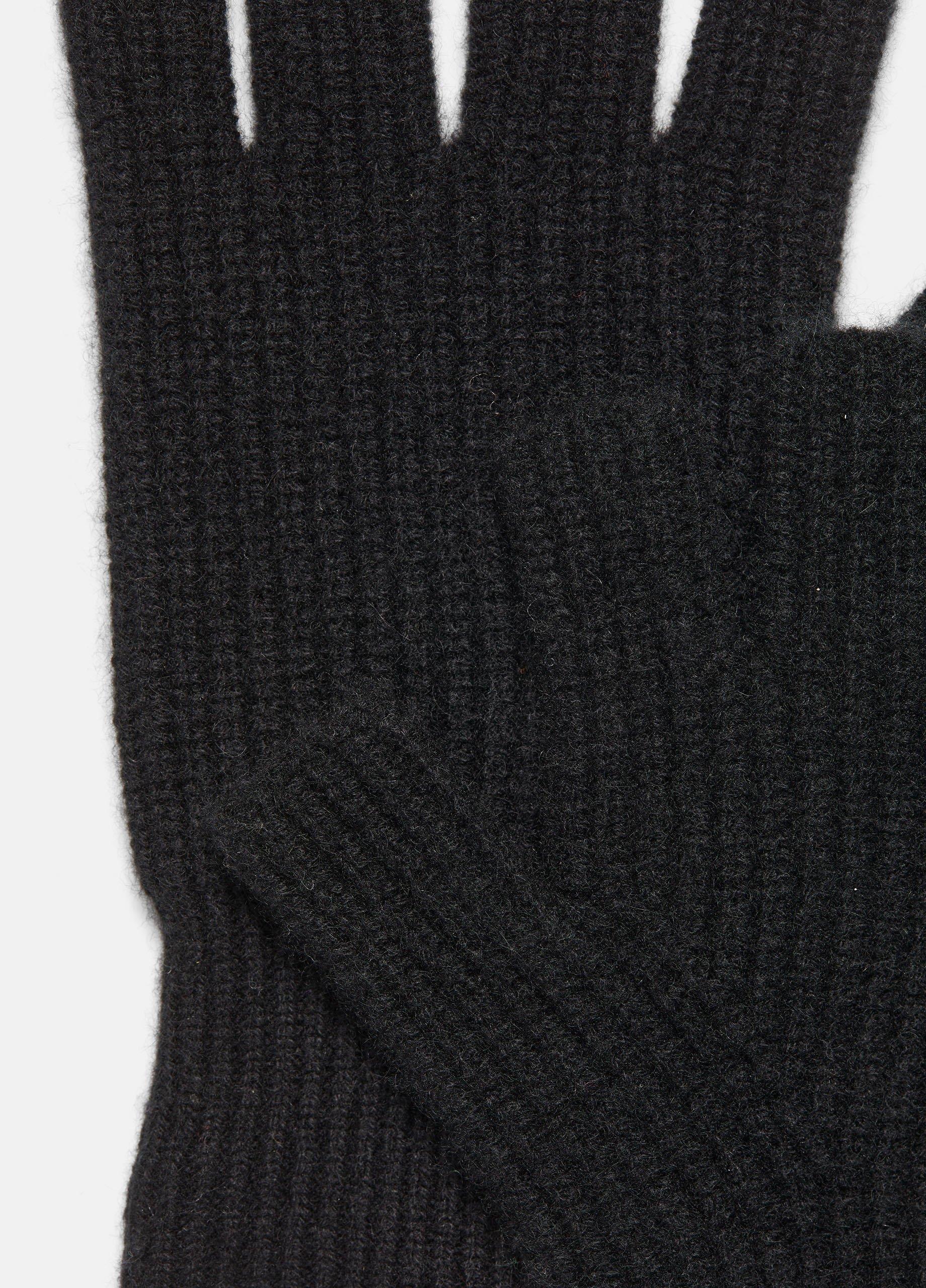 Plush Cashmere Rib-Knit Fingerless Glove Product Image