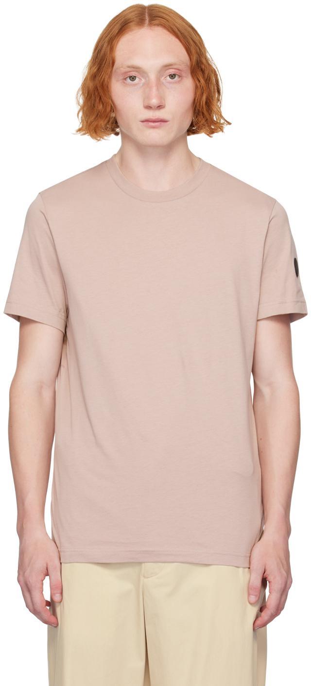 MONCLER Logo Cotton Jersey T-shirt In Neutrals Product Image