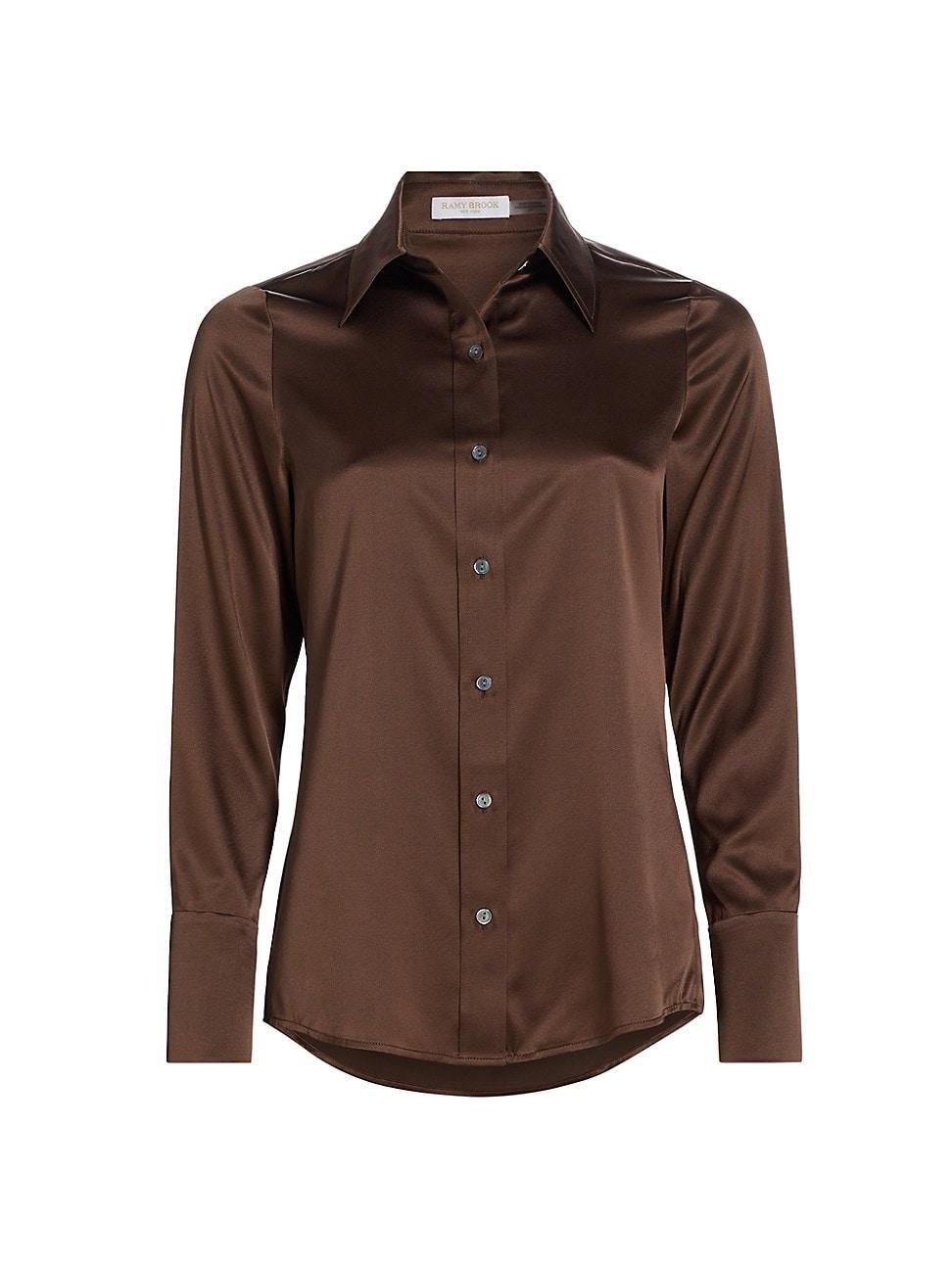 Womens Victoria Satin Shirt Product Image