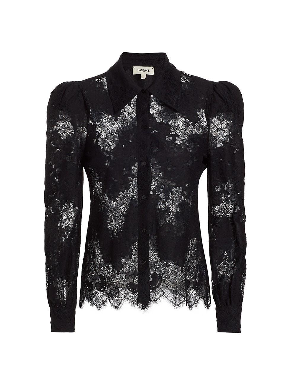 Womens Jenica Floral Lace Blouse Product Image