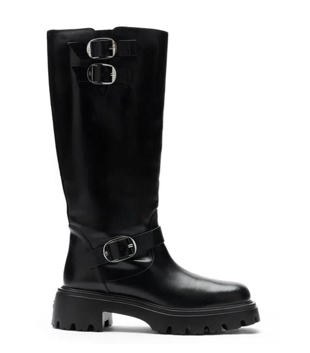 STUART WEITZMAN Emerson Moto Boots In Black Product Image