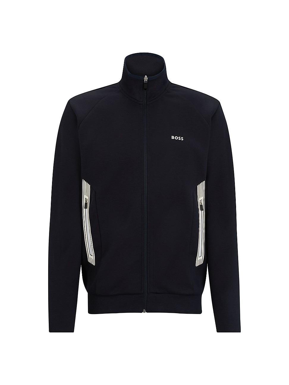 Mens Zip-Up Sweatshirt with Logo Print Product Image