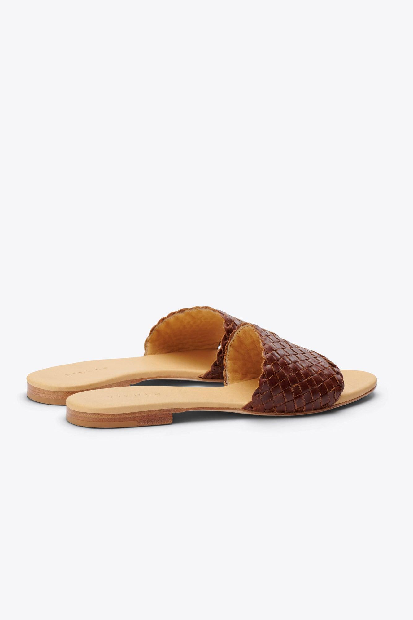 Nisolo Isla Woven Slide Sandal - Brandy Product Image