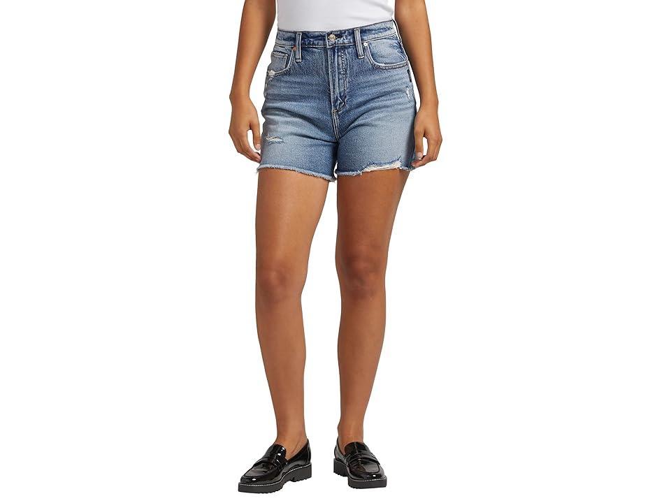 Silver Jeans Co. 90s Baggy High-Rise Shorts L28522RCS272 (Indigo) Women's Shorts Product Image