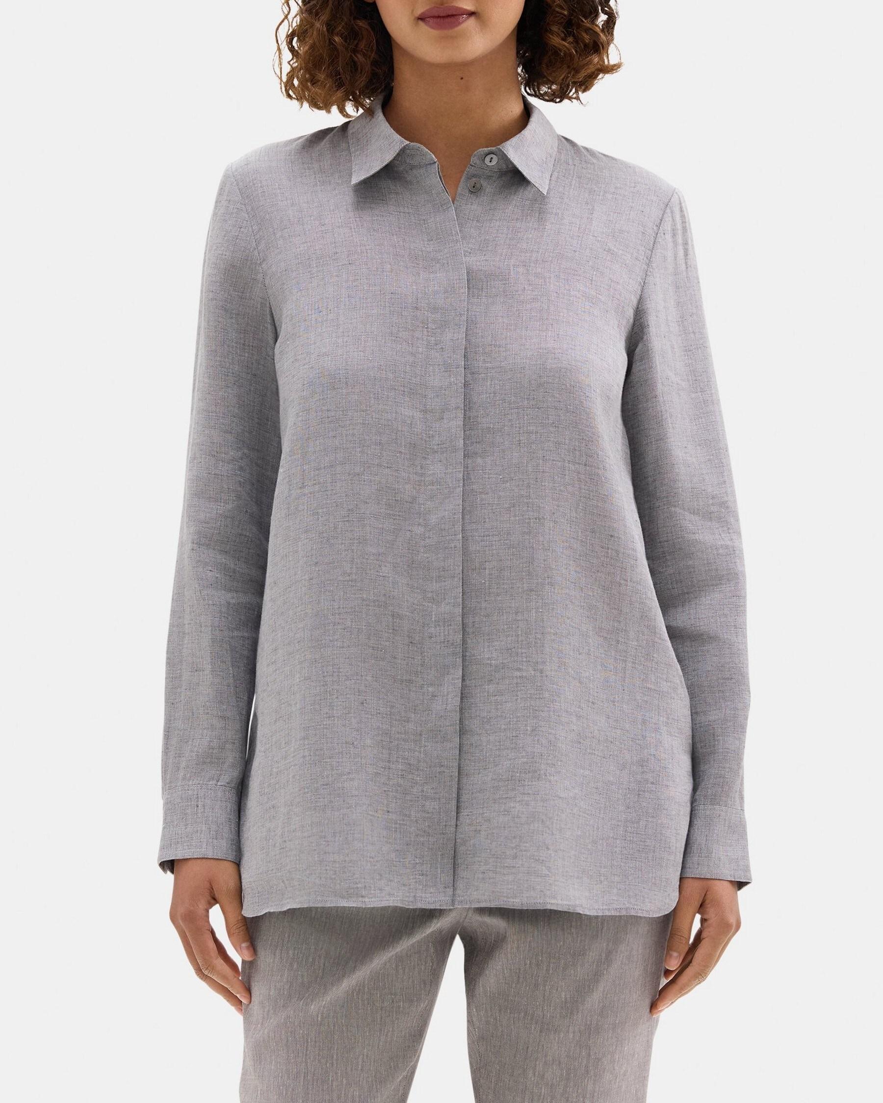 Tunic Shirt in Linen Product Image