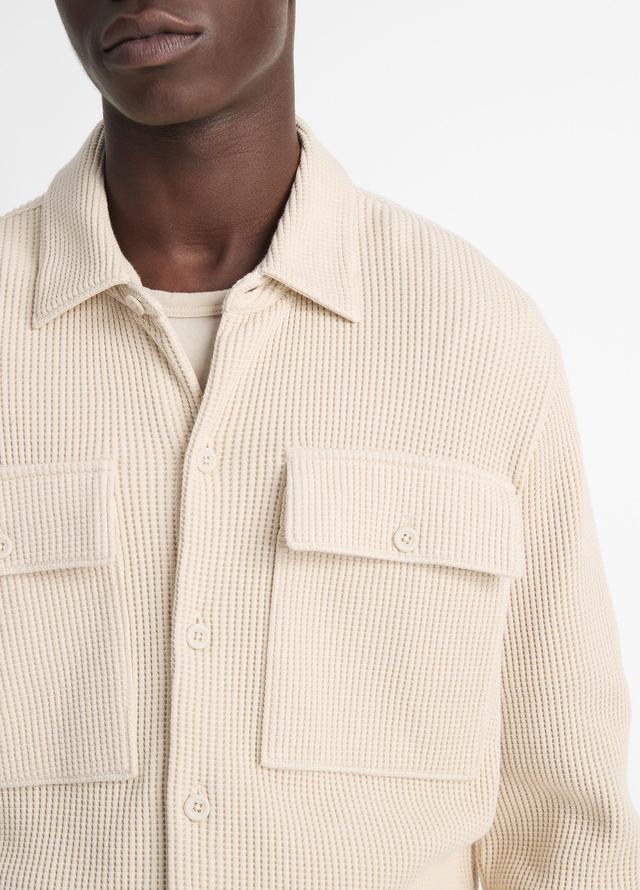 Chunky Waffle Cotton-Blend Shirt Jacket Product Image